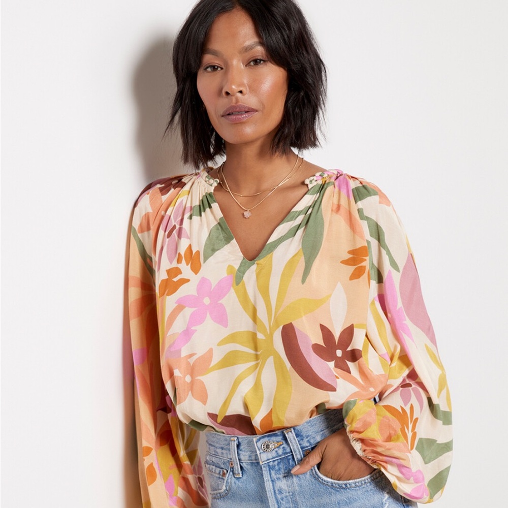 Velvet Dion Blouse OASIS. Worn once. Smoke and pet free home